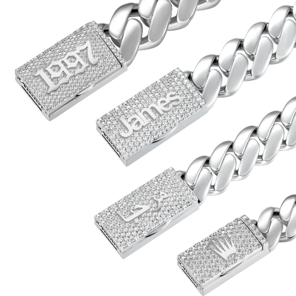 Kubanische Gliederkette, 19 mm, individueller Verschluss