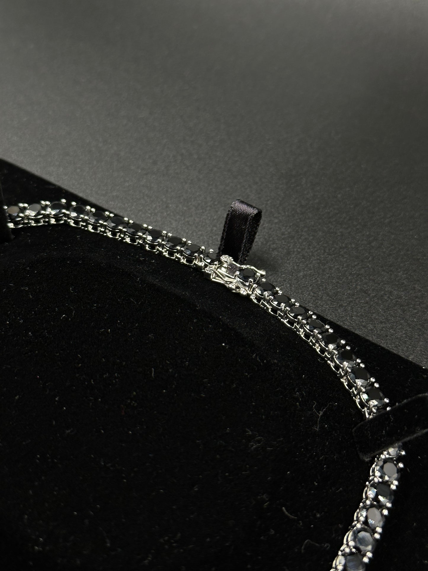 Tennis chain 5mm black &amp; tennis bracelet 5mm black