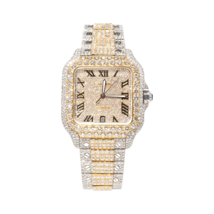 Cartier Santos 40mm two-tone watch with diamonds