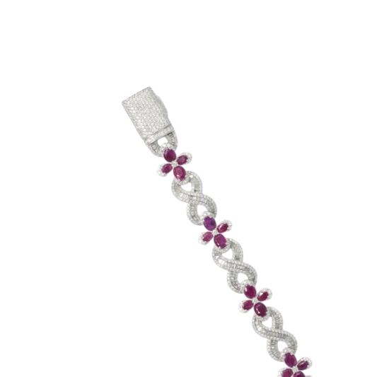 Infinity flowers bracelet 10mm
