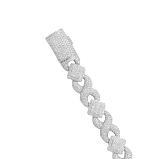 Diamond infinity bracelet 10mm