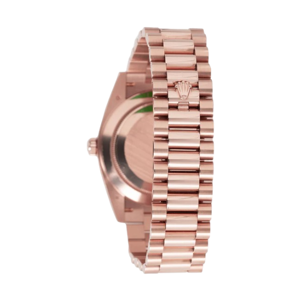 Rolex Day-Date Rose Gold Watch with Green Dial 41mm (18k Rose Gold)