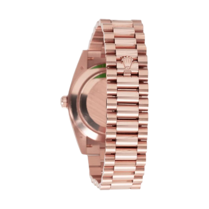Rolex Day-Date Rose Gold Watch with Green Dial 41mm (18k Rose Gold)