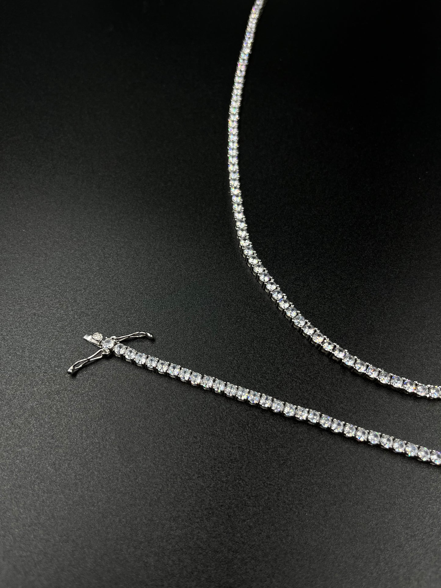 3mm tennis chain &amp; 3mm tennis bracelet