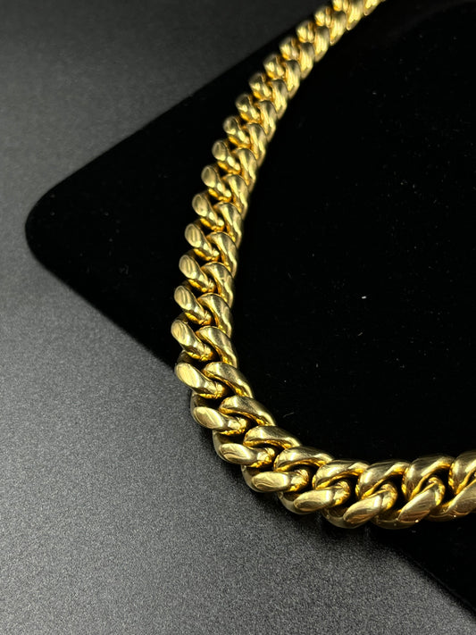12mm Cuban Link Chain (Yellow Gold)