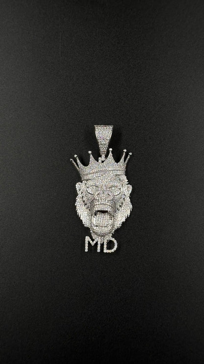Pendentif logo & lettres au choix (H6,5cm L4cm)