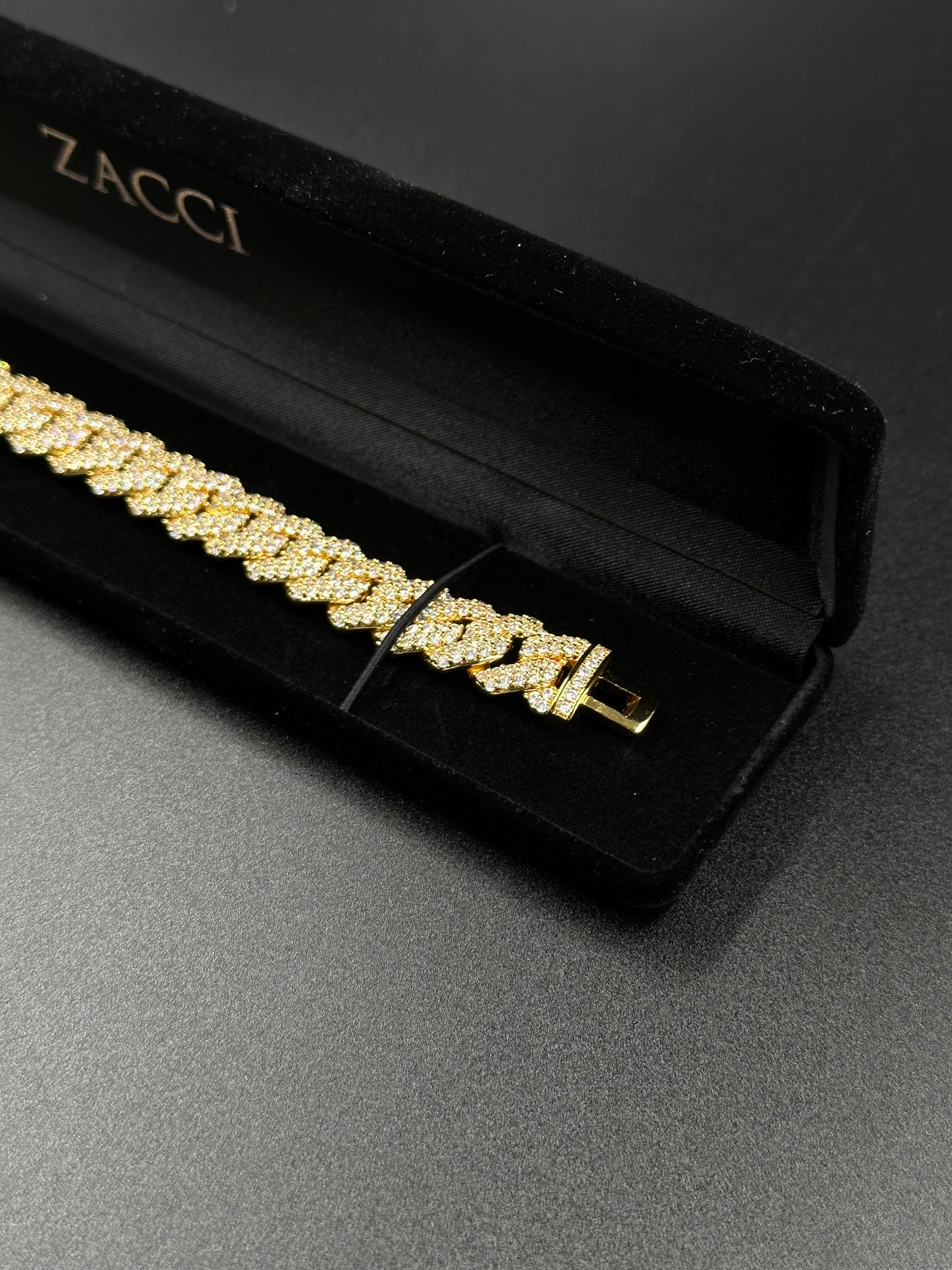 Bracelet à maillons cubains 14mm (or jaune)