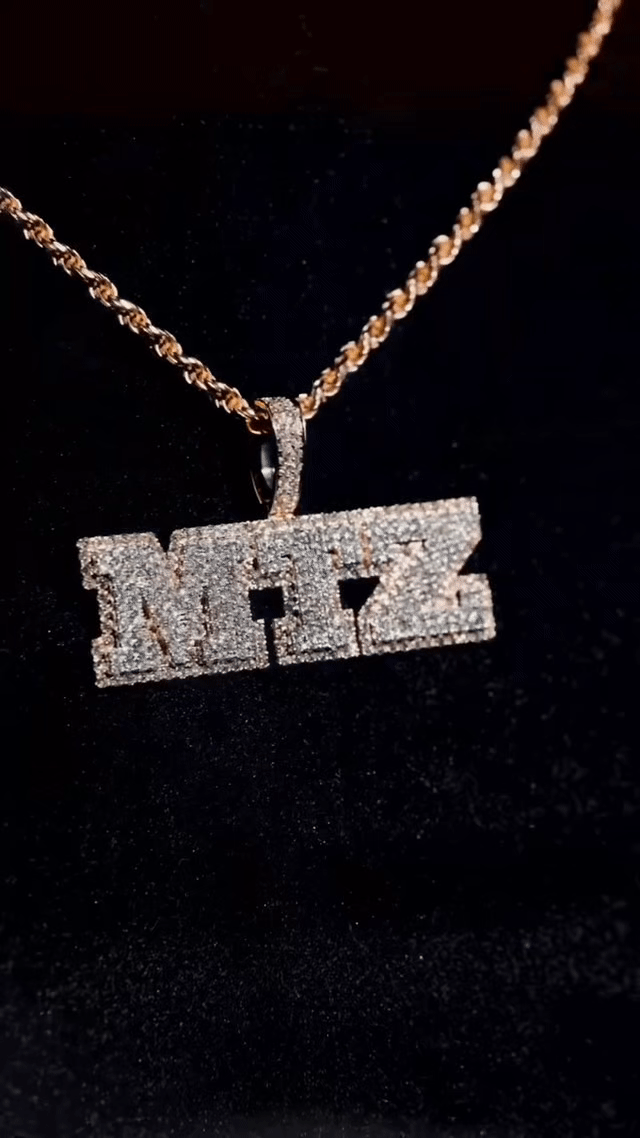Customizable pendant H1.5cm L5cm + 3mm twisted chain