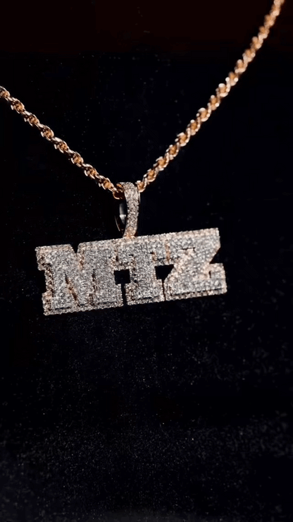 Customizable pendant H1.5cm L5cm + 3mm twisted chain