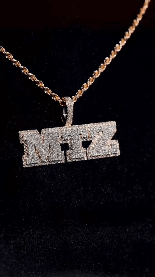 Customizable pendant H1.5cm L5cm + 3mm twisted chain