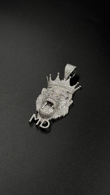 Pendentif logo & lettres au choix (H6,5cm L4cm)