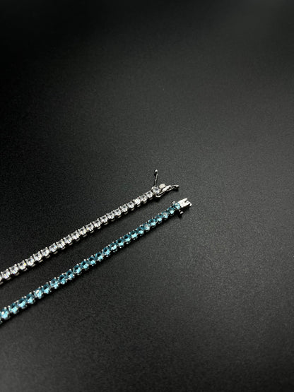 Tennis bracelet 3mm &amp; tennis bracelet 3mm blue